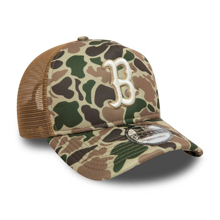 Boston Red Sox MLB 9FORTY A-Frame Trucker Lippis Camo - New Era Lippikset Outlet FI-683507